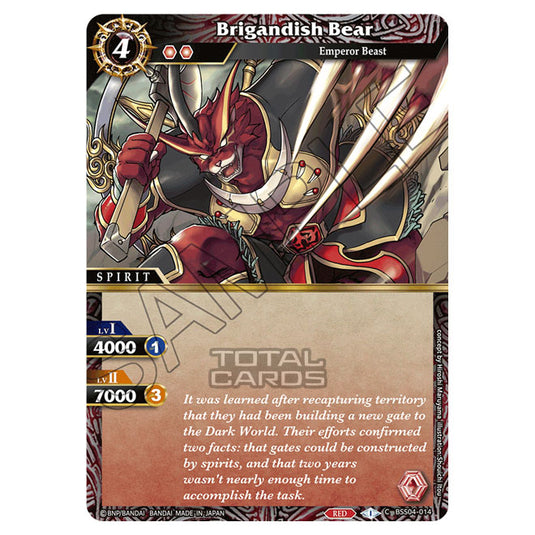 Battle Spirits Saga - BSS04 - Savior of Chaos - Brigandish Bear (Common) - BSS04-014