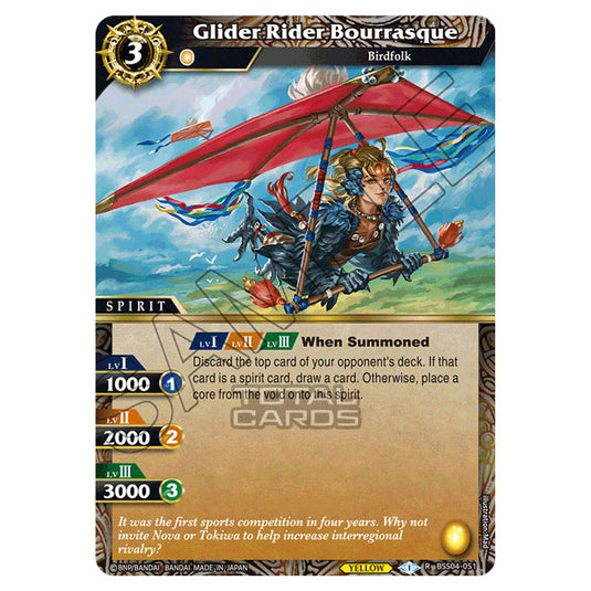 Battle Spirits Saga - BSS04 - Savior of Chaos - Glider Rider Bourrasque (Rare) - BSS04-051