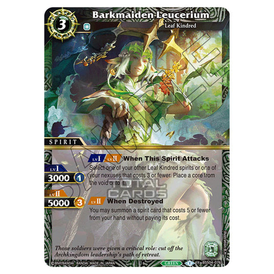 Battle Spirits Saga - BSS04 - Savior of Chaos - Barkmaiden Leucerium (X Rare) - BSS04-076