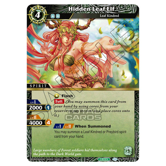 Battle Spirits Saga - BSS04 - Savior of Chaos - Hidden Leaf Elf (Rare) - BSS04-077