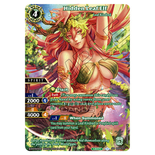 Battle Spirits Saga - BSS04 - Savior of Chaos - Hidden Leaf Elf (Special Rare) - BSS04-077a