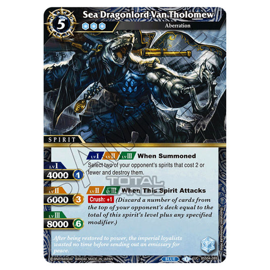 Battle Spirits Saga - BSS04 - Savior of Chaos - Sea Dragonlord Van Tholomew (Uncommon) - BSS04-089