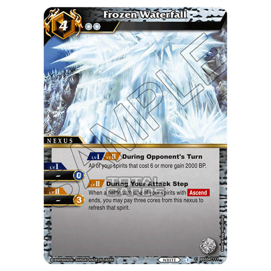 Battle Spirits Saga - BSS04 - Savior of Chaos - Frozen Waterfall (Common) - BSS04-111