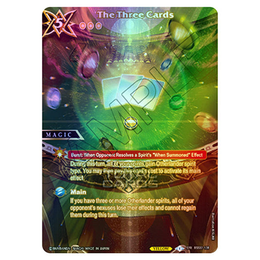 Battle Spirits Saga - False Gods - The Three Cards (Special Rare) - BSS02-128a (Foil)