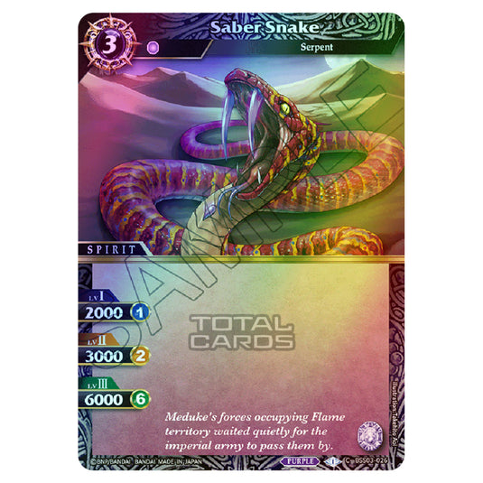 Battle Spirits Saga - Aquatic Invaders - Saber Snake (Common) - BSS03-026 (Foil)