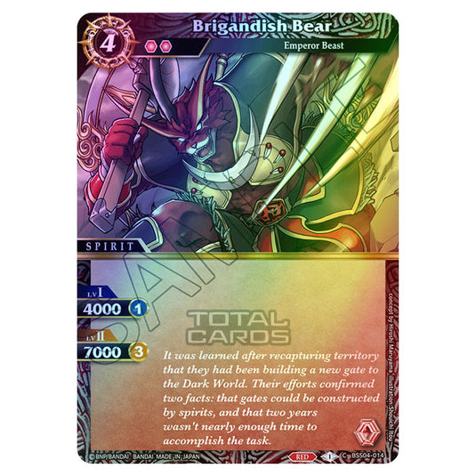 Battle Spirits Saga - BSS04 - Savior of Chaos - Brigandish Bear (Common) - BSS04-014 (Foil)