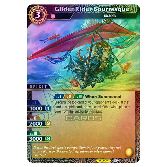 Battle Spirits Saga - BSS04 - Savior of Chaos - Glider Rider Bourrasque (Rare) - BSS04-051 (Foil)