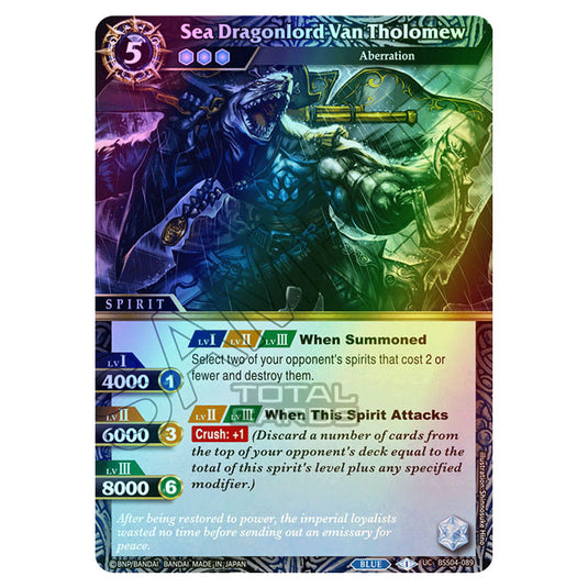 Battle Spirits Saga - BSS04 - Savior of Chaos - Sea Dragonlord Van Tholomew (Uncommon) - BSS04-089 (Foil)