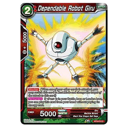 Dragon Ball Super - BT3 - Cross Worlds - Dependable Robot Giru (Foil) - BT3-012