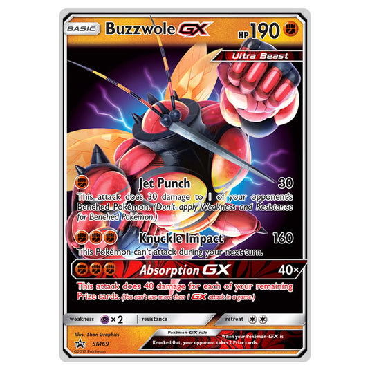 Pokemon - Sun & Moon - SM Black Star Promos - Buzzwole GX - SM69