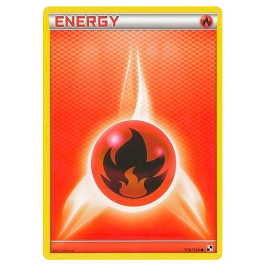 Pokemon - Black & White - (Reverse Holo) Fire Energy 106/114