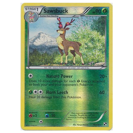 Pokemon - Black & White - (Reverse Holo) Sawsbuck 14/114