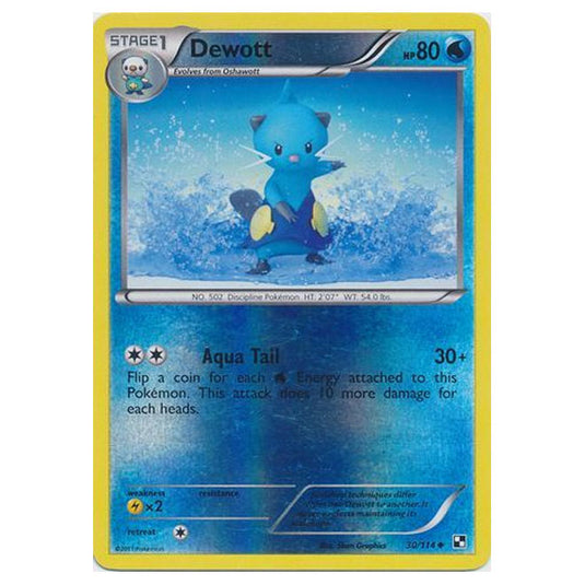 Pokemon - Black & White - (Reverse Holo) Dewott 30/114