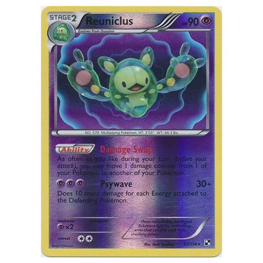 Pokemon - Black & White - (Reverse Holo) Reuniclus 57/114