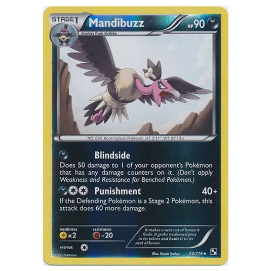 Pokemon - Black & White - (Reverse Holo) Mandibuzz 73/114