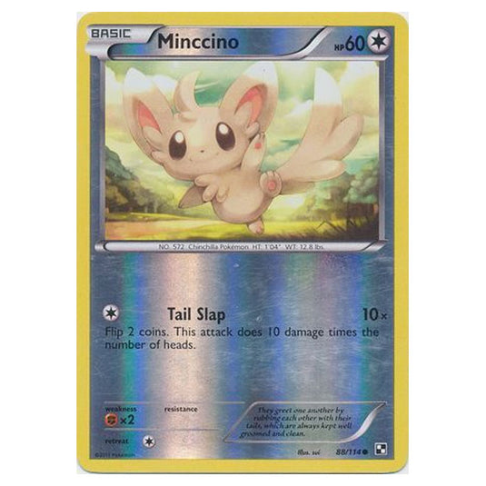 Pokemon - Black & White - (Reverse Holo) Minccino 88/114