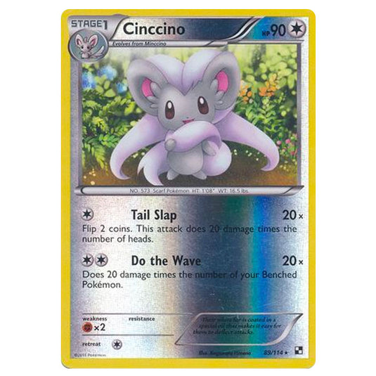 Pokemon - Black & White - (Reverse Holo) Cinccino 89/114