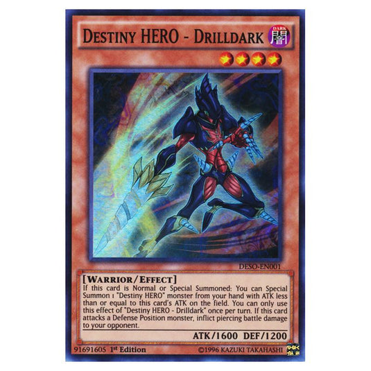 Yu-Gi-Oh! - Destiny Soldiers - Destiny HERO - Drilldark (Super Rare) DESO-EN001