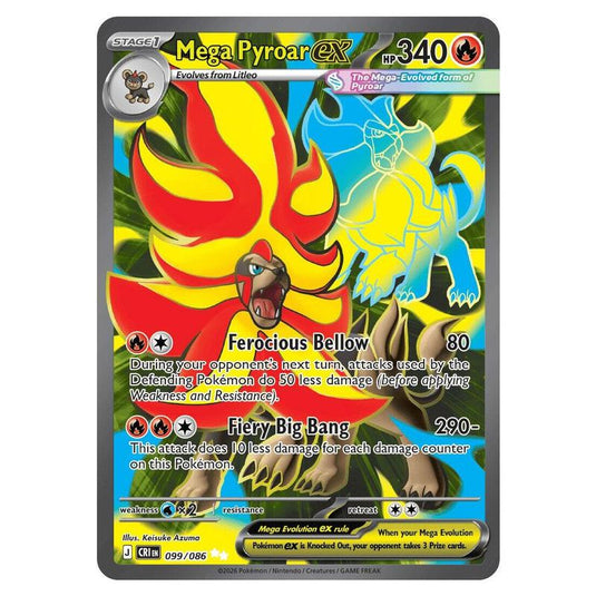 Pokemon - Mega Evolution - Chaos Rising - Mega Pyroar ex - 099/086