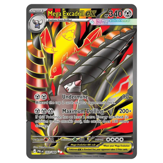 Pokemon - Mega Evolution - Pitch Black - Mega Excadrill ex - 103/084