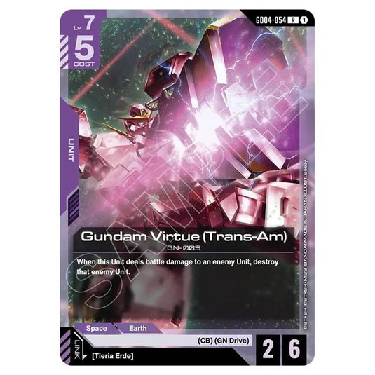 Gundam Card Game - GD-04: Phantom Aria - Gundam Virtue (Trans-Am) (R) - GD04-054