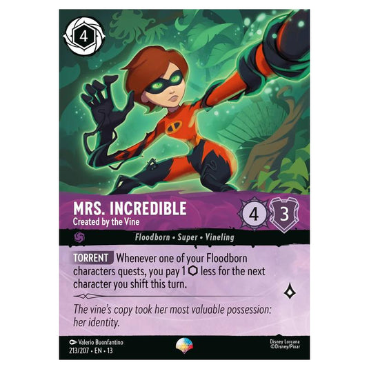 Lorcana - Attack of the Vine! - Mrs. Incredible - Created by the Vine (Epic) - 213/207