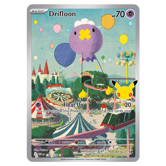 Pokemon - 30th Celebration - Drifloon - 136/128