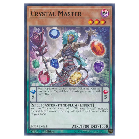 Yu-Gi-Oh! - 2019 Gold Sarcophagus Tin Mega Pack - Crystal Master (Common) MP19-EN065