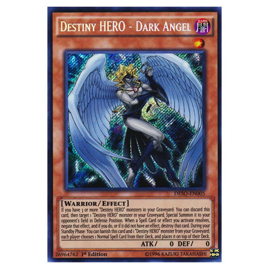 Yu-Gi-Oh! - Destiny Soldiers - Destiny HERO - Dark Angel (Secret Rare) DESO-EN005