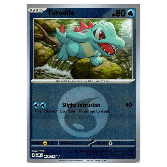 Pokemon - Mega Evolution - Ascended Heroes - Energy Reverse Holo - Totodile - 041/217