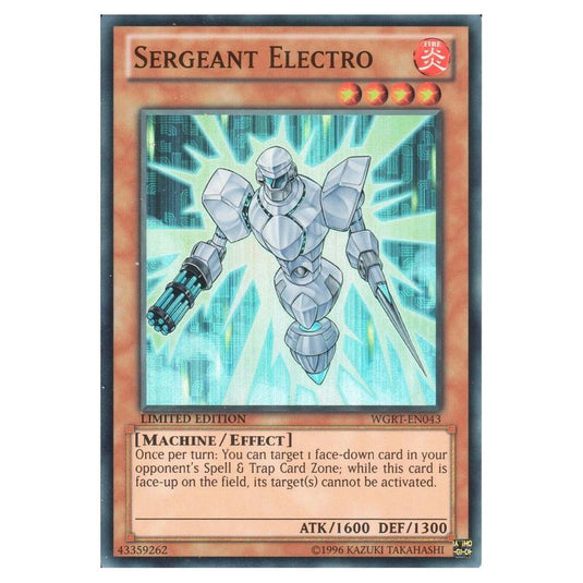 Yu-Gi-Oh! - War of the Giants Reinforcements - Sergeant Electro (Super Rare) WGRT-EN043