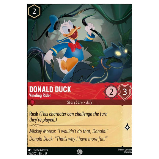 Lorcana - Attack of the Vine! - Donald Duck - Vineling Rider (Common) - 124/207