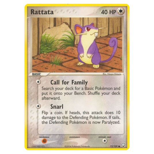 Pokemon - EX Team Rocket Returns - Rattata - 072/109