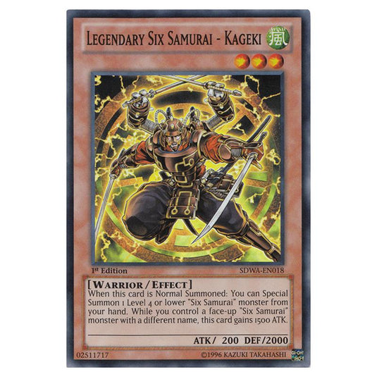Yu-Gi-Oh! - Samurai Warlords Structure Deck - Legendary Six Samurai - Kageki (Super Rare) SDWA-EN018