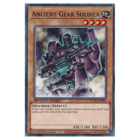 Yu-Gi-Oh! - Speed Duel GX - Duel Academy Box - Ancient Gear Soldier (Common) SGX1-END07