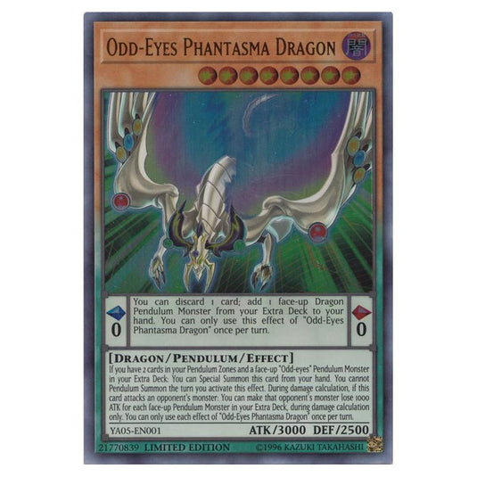 Yu-Gi-Oh! - Yu-Gi-Oh! ARC-V Volume 5 promotional card - Odd-Eyes Phantasma Dragon (Ultra Rare) YA05-EN001