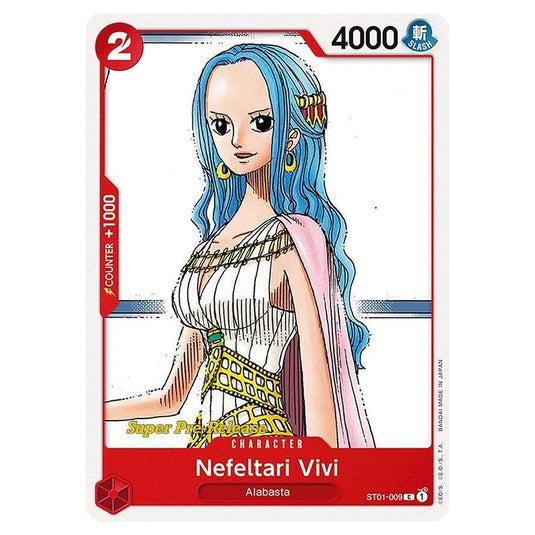 One Piece - ST-01: Starter Deck - Straw Hat Crew - Super Pre-Release - Nefeltari Vivi - ST01-009p
