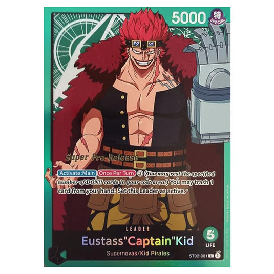 One Piece - ST-02: Starter Deck - Worst Generation - Super Pre-Release - Eustass"Captain"Kid - ST02-001p