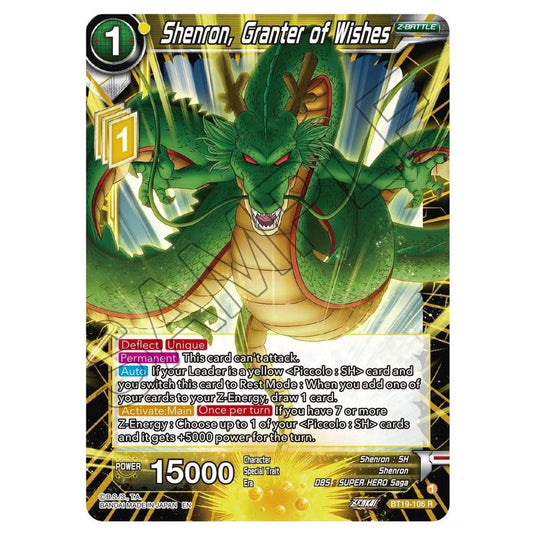 Dragon Ball Super - Fighter's Ambition - Shenron, Granter of Wishes - BT19-106