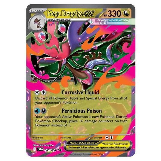 Pokemon - Mega Evolution - Chaos Rising - Mega Dragalge ex - 065/086