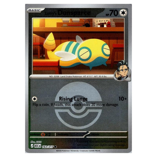 Pokemon - Mega Evolution - Ascended Heroes - Ball & Rocket Reverse Holo - Larry's Dunsparce - 163/217