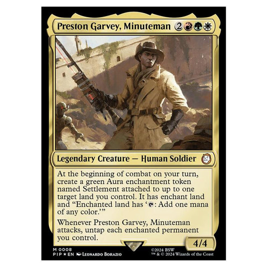 Magic The Gathering - Fallout - Preston Garvey, Minuteman - 8 (Foil)