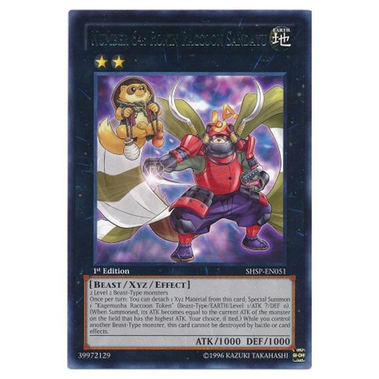 Yu-Gi-Oh! - Shadow Specters - Number 64: Ronin Raccoon Sandayu (Rare) SHSP-EN051