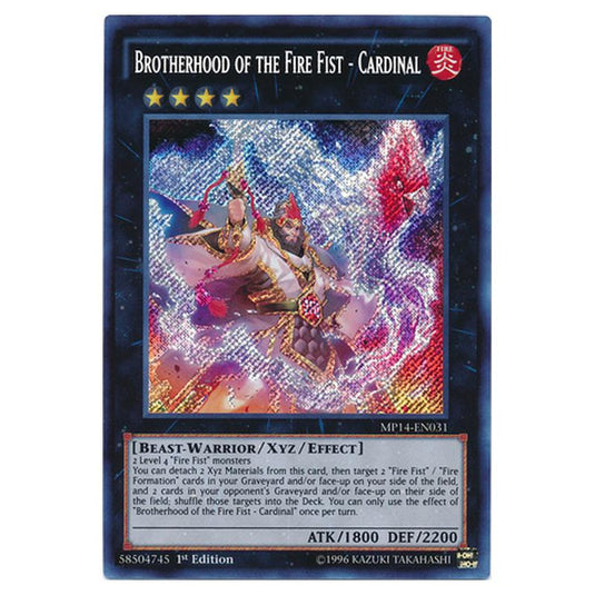 Yu-Gi-Oh! - 2014 Mega-Tin Mega Pack - Brotherhood of the Fire Fist - Cardinal (Secret Rare) MP14-EN031
