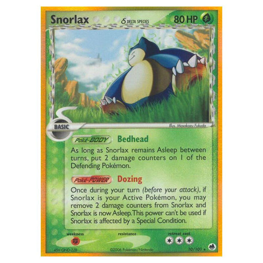Pokemon - EX Dragon Frontiers - Snorlax δ Delta Species - 010
