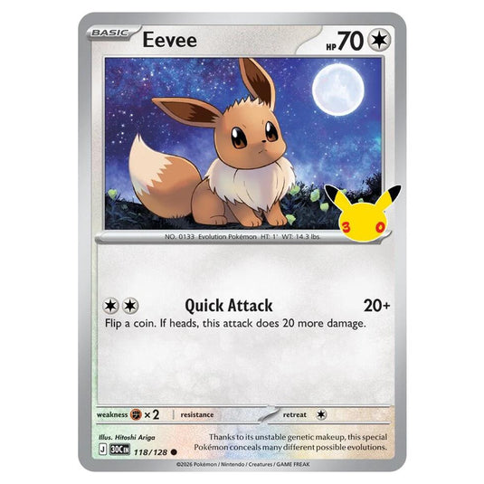 Pokemon - 30th Celebration - Eevee - 118/128