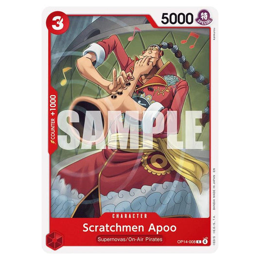 One Piece - OP14 - The Azure Sea's Seven - Scratchmen Apoo - OP14-008
