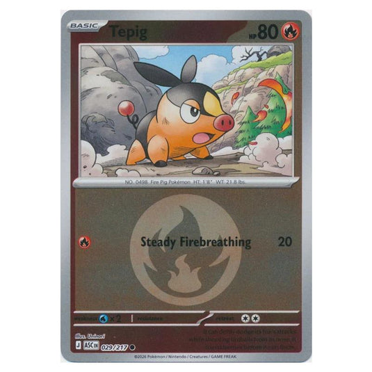 Pokemon - Mega Evolution - Ascended Heroes - Energy Reverse Holo - Tepig - 029/217