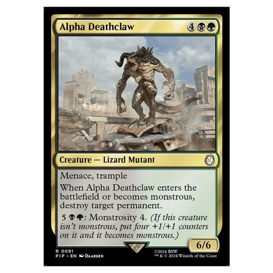 Magic The Gathering - Universes Beyond - Fallout - Alpha Deathclaw - 0091