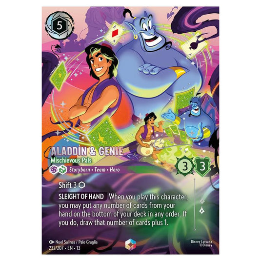 Lorcana - Attack of the Vine! - Aladdin & Genie - Mischievous Pals (Enchanted) - 232/207
